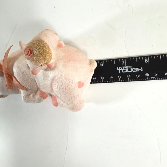 Farmhouse Kitchen Pig Figurine Ceramic Mama Piglet Farm Animal VTG Handmade 70s - Picture 8 of 9